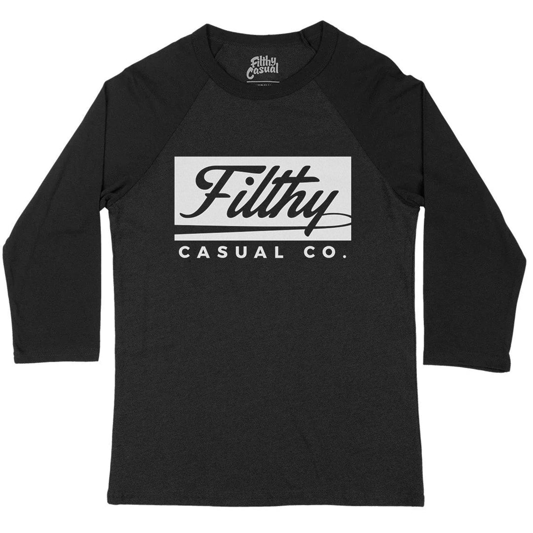 Shred Black Raglan - Filthy Casual Co.