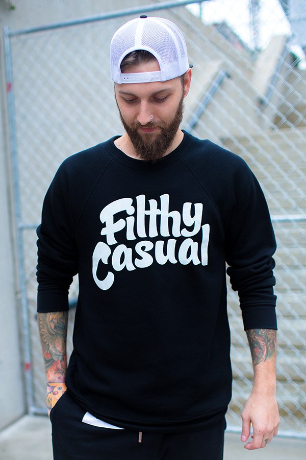 Filthy Casual Black Crewneck - Filthy Casual Co.