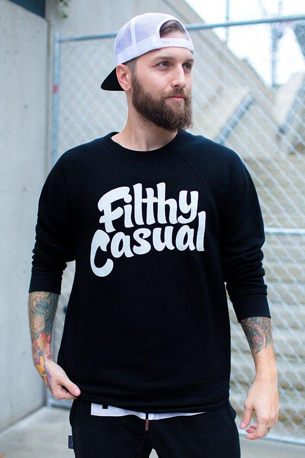 Filthy Casual Black Crewneck - Filthy Casual Co.