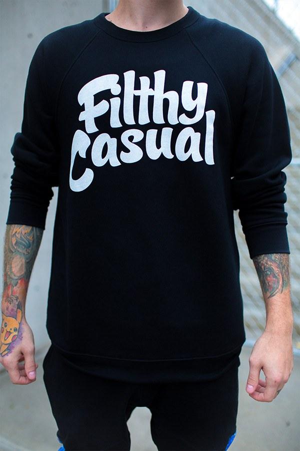 Filthy Casual Black Crewneck - Filthy Casual Co.