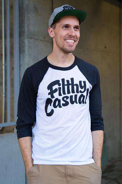 Filthy Casual Charcoal Raglan - Filthy Casual Co.