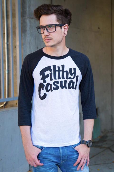 Filthy Casual Charcoal Raglan - Filthy Casual Co.