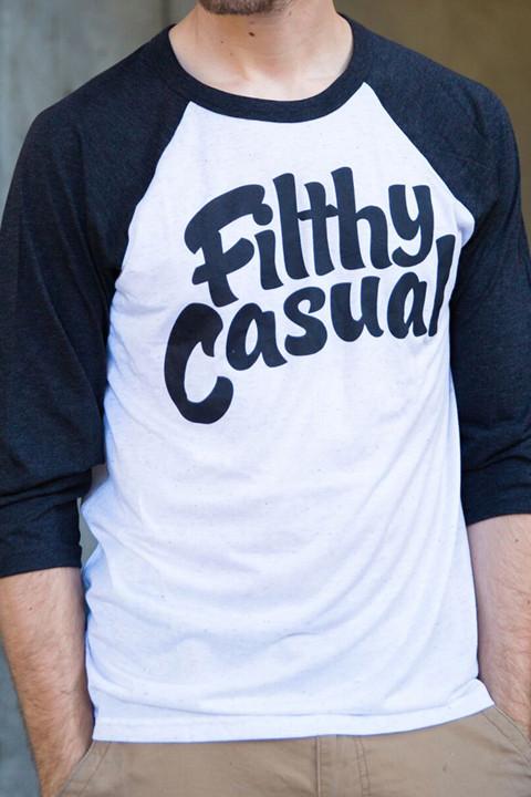 Filthy Casual Charcoal Raglan - Filthy Casual Co.