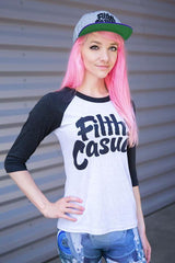 Filthy Casual Charcoal Raglan - Filthy Casual Co.
